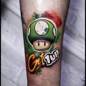 tatuaż Mario bros