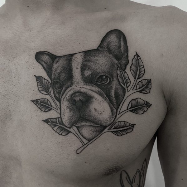 portret psa tatuaż